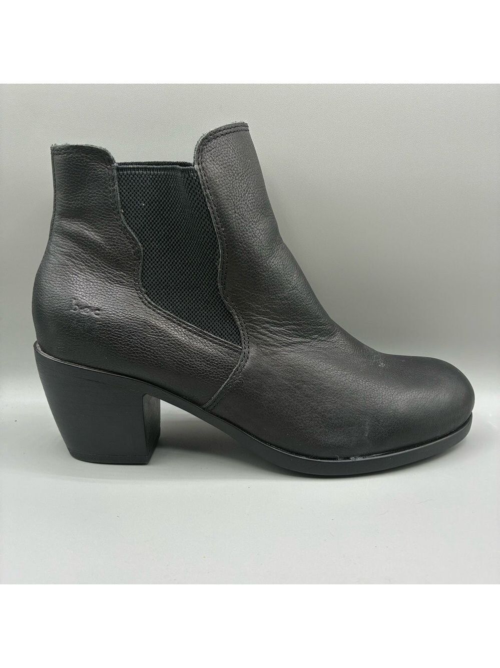 BOC Vittoria Leather Ankle Booties Women’s 10 M Black Block Heel